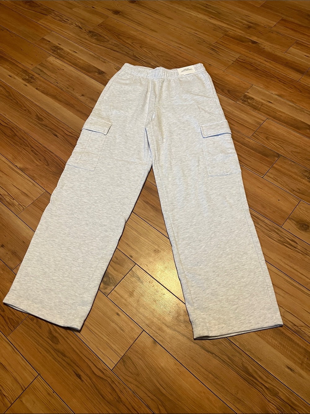 Bluenotes Light Gray Cargo Sweatpants with Side Pockets